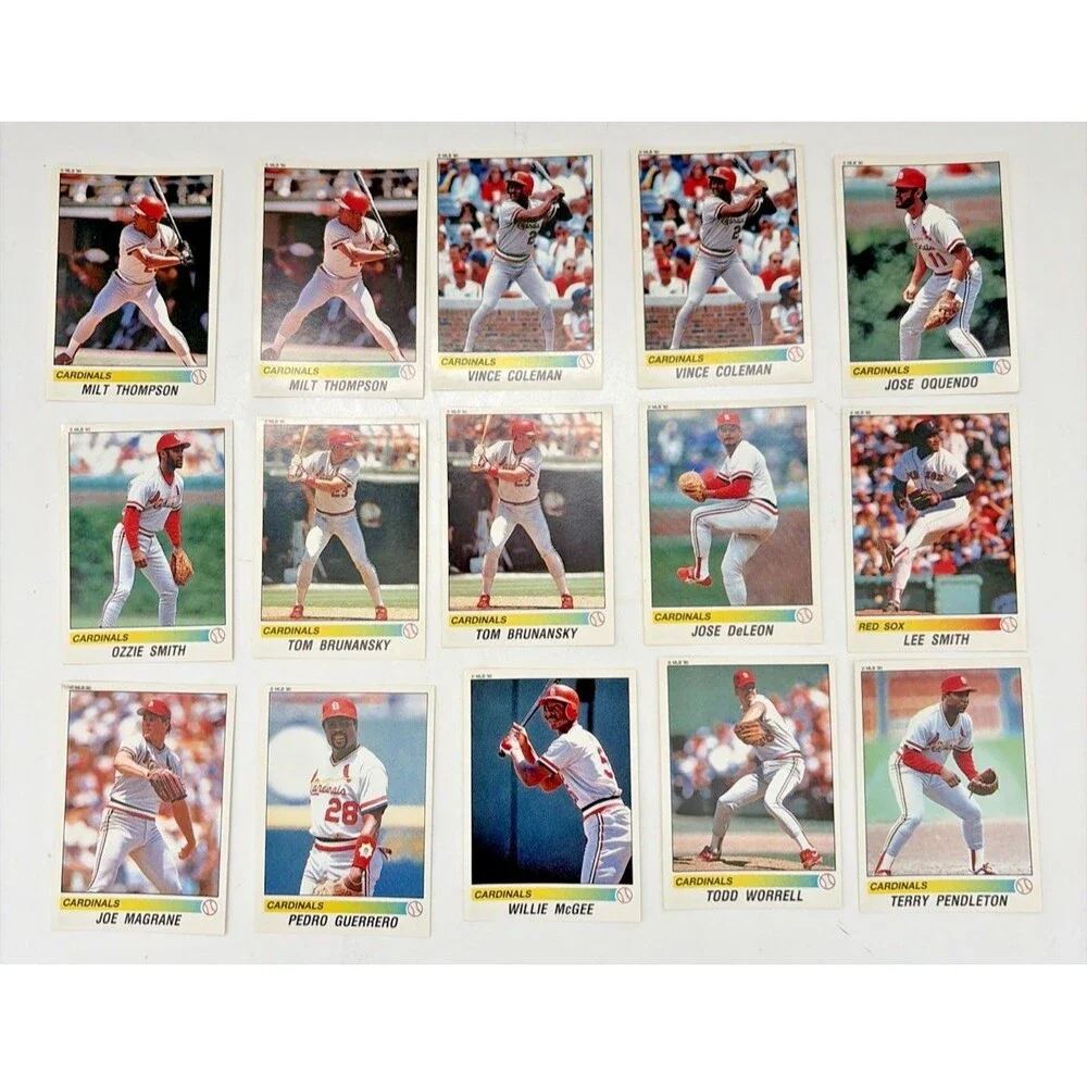 1990 Panini Baseball Stickers Lot of 23 St. Louis Cardinals Unpeeled Vintage